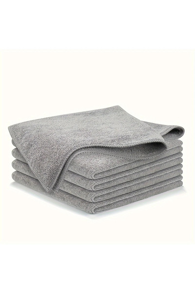 Choice 5pcs 5/10/20pcs Kitchen Towel, Ultra-fine Fiber Light Gray Cleaning Cloth Set, Absorbent, Soft And S