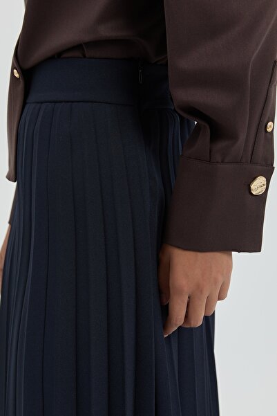 Nihan Pilise Etek Lacivert