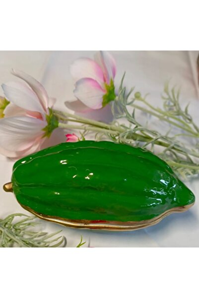 BY.RAYKA PORSELEN El Dekor Cocoa Bean Special Series Porcelain Hand Painting Presentation Plate