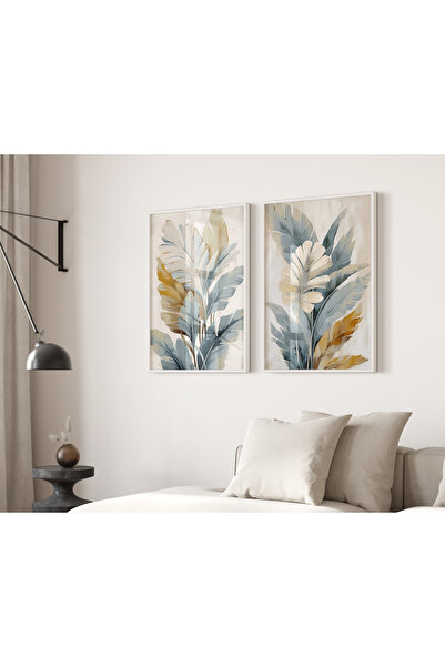 TekTablo 2 Parça Ahşap Tablo Seti