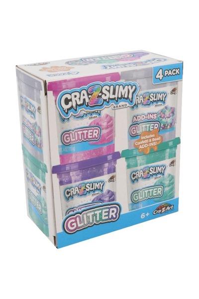 CrazArt Cra-Z-Slimy Glitter 4-Pack Slime Toy