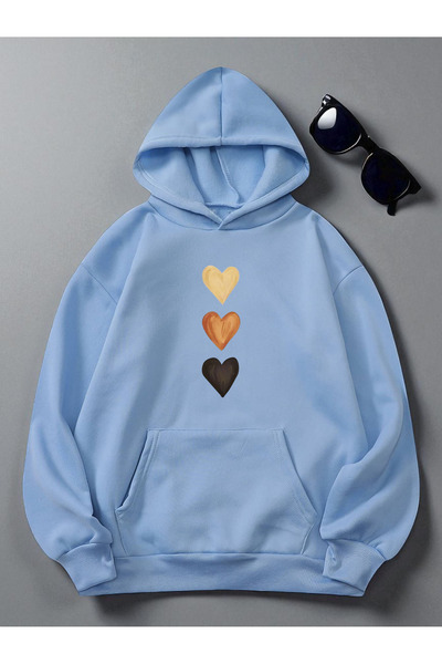 trendypassion Унисекс суитшърт с надпис „Sirali Kalp“