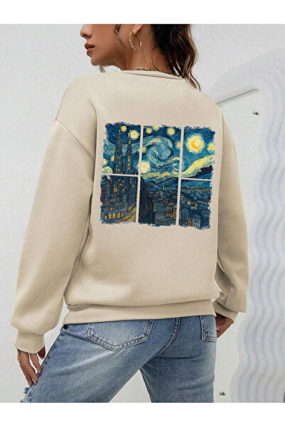trendypassion Φούτερ με στάμπα Unisex Vangogh Oversize