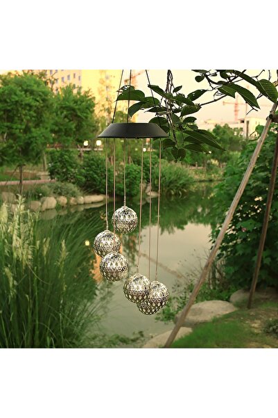 Flippy Ηλιακό φωτιστικό κήπου, Flippy, μοντέλο με κουδούνι ανέμου, ζεστό λευκό