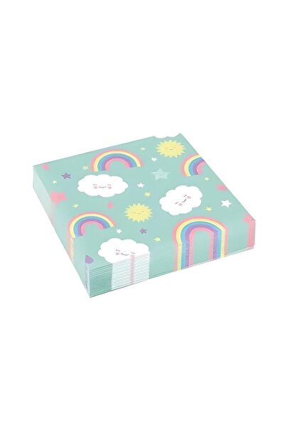 PARTİ SEPETİ PARTİSEPETİ Șervețele de hârtie cu tematică curcubeu