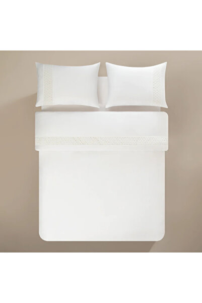 Penelope 100% Cotton Satin Fabric Duvet Cover Set 240X220 cm - Delfina Series