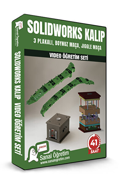 Sanal Öğretim SolidWorks Kalıp İleri. 3 Plakalı, Boynuz Maça, Jiggle Maça Uygulama