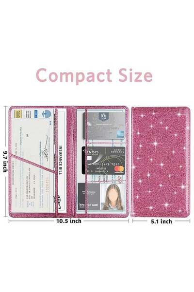 Bukela Pink Car Card Holder – Registration & Insurance Organizer
