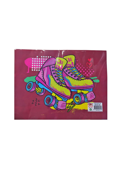 Limmy Skateboard Skate Pattern Snap Fastener Envelope File - 1 Piece
