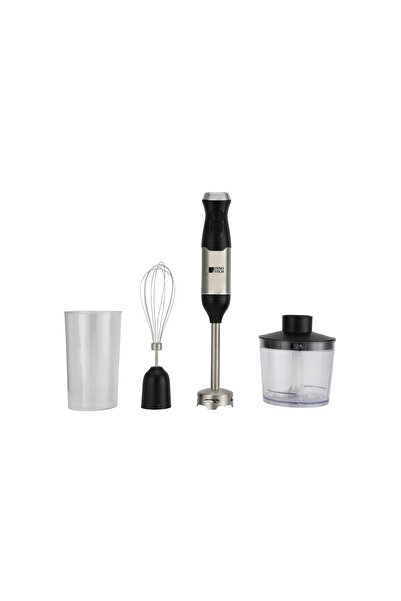 INNOTECH خلاط يدوي 4 في 1 - 600 واط، سرعة متغيرة، شفرة وقضيب من الفولاذ المقاوم للصدأ، مفرمة سعة 500 مل، خفاقة، كوب قياس