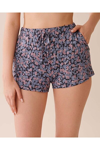 La Vie en Rose شورت بيجاما من الجيرسي الناعم بطبعة زهور صغيرة