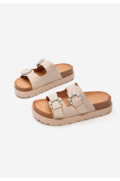 B T Shoes Khaki pantofle dámské Kamyla