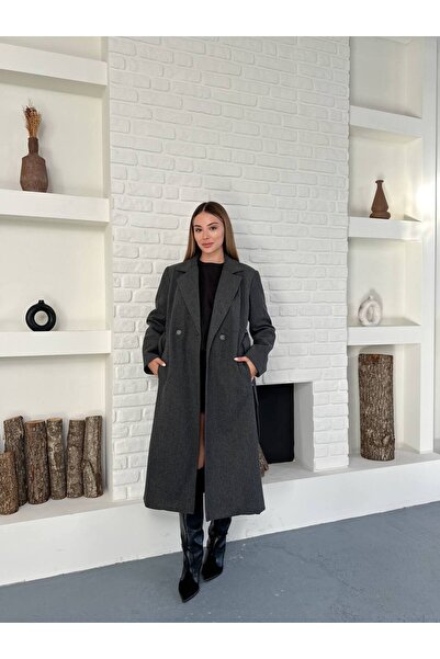 VESS MODA Palton de damă cu bretele și nasturi