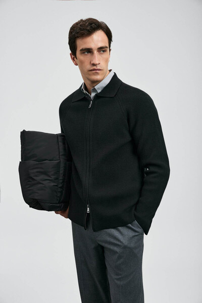 Lufian Amber Siyah Erkek Hırka 112100075