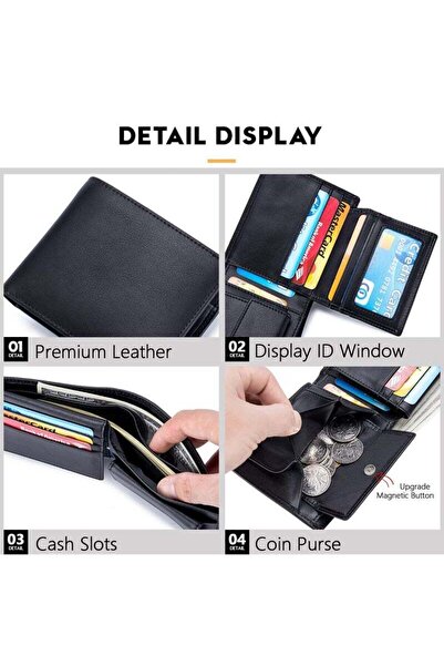 Bukela Men's RFID Wallet – Slim Bifold, Coin Pocket, Wine Red