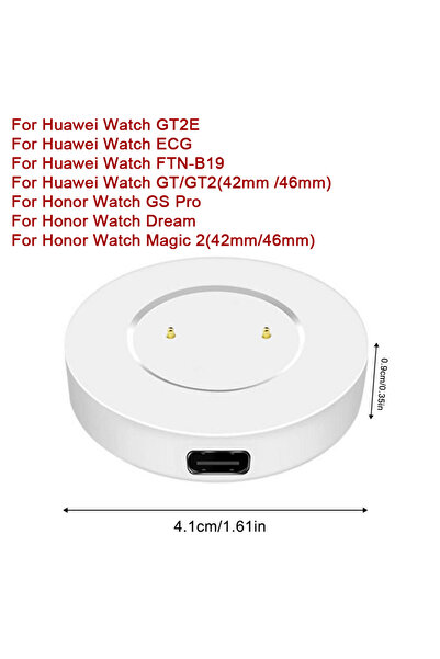 Choice White Single Base-A Fast Charging Cable For Huawei Watch 3 GT2 GT3 PRO...