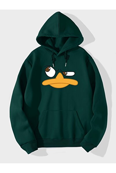 trendypassion Unisek Sinirli Duffi Baskılı Oversize dukserica