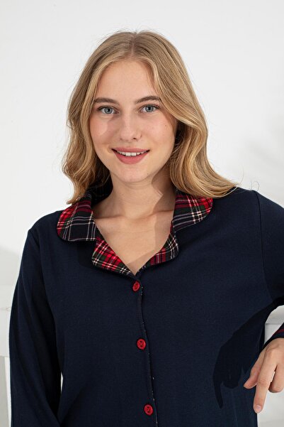 Evia Angelique 100% Cotton Long Sleeve Plaid Women's Pajamas Set 21224-25-26-27