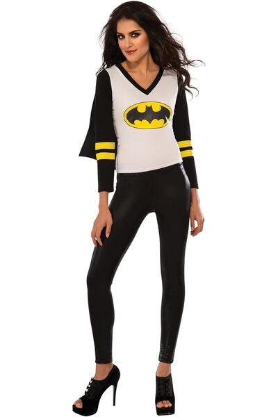Rubies Women's DC Superheroes Batgirl Sporty Tee, Multi, Large, As Shown, L