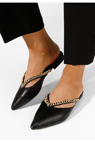 B T Shoes Černé dámské dřeváky Andranie