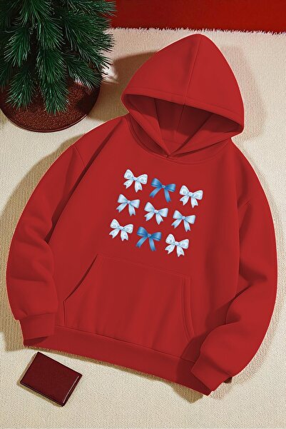 trendypassion Hanorac supradimensionat cu design imprimat cu panglică unisex