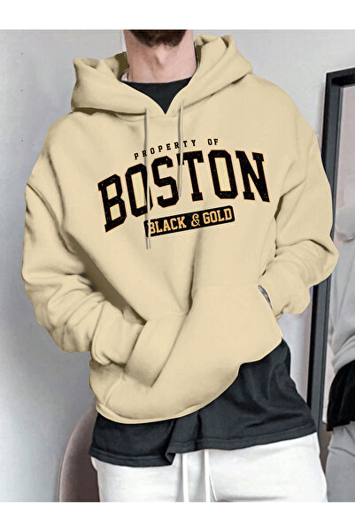 trendypassion Unisex Boston εμπριμέ φούτερ Oversize