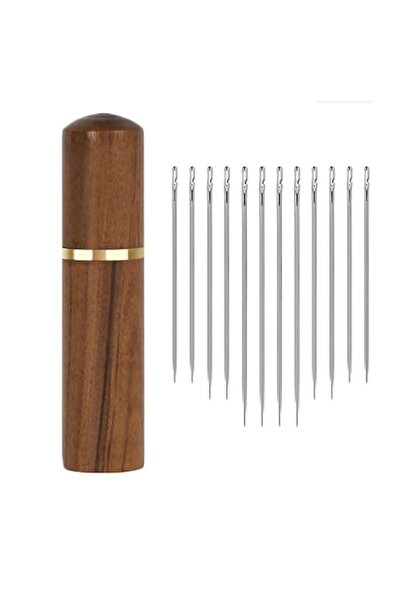 General Store Set 12 ace inovatoare cu orificiu special pentru fir, SA&SO General Store®, cu suport din lemn