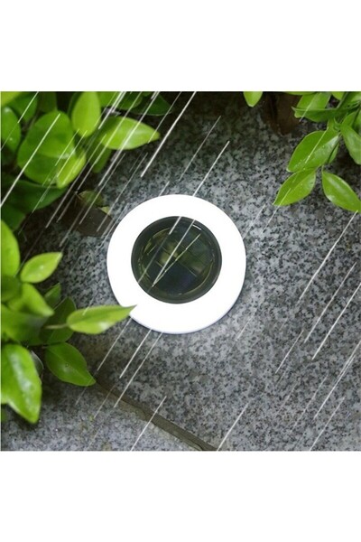 Flippy ring-shaped solar LED lamp for lawn and garden, waterproof, cool white