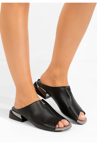 B T Shoes Mule με τακούνι Fredrisa μαύρα