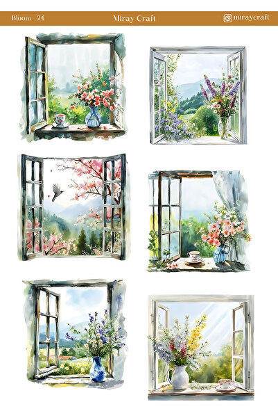 MirayDesign 1 komad naljepnice sa temom cvetajućih cveća – 12x17 cm za albume...