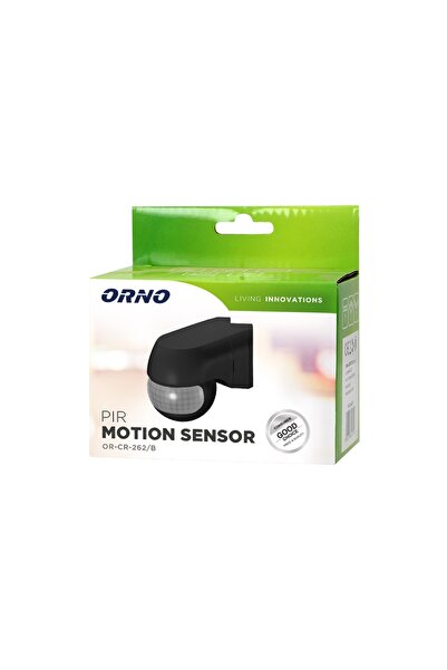 Orno Senzor de mișcare OR-CR-262/B, unghi de detecție 220°, 1200W, IP44, reglare intensitate lumină, negru