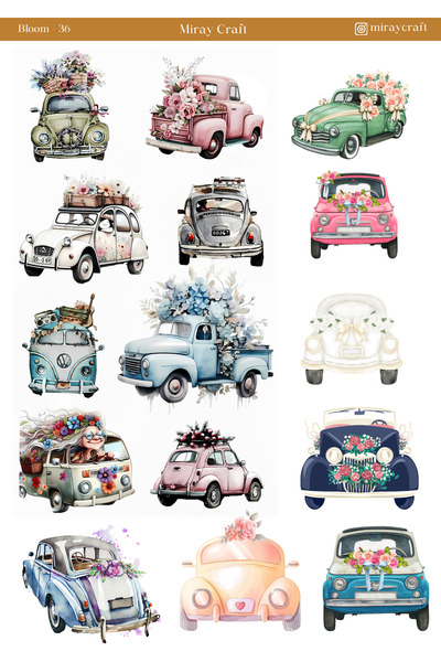 MirayDesign 1 komad naljepnice sa temom cvetajućih cveća – 12x17 cm za albume...