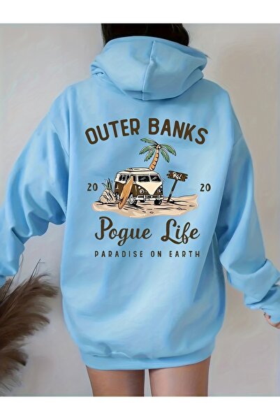 trendypassion سويت شيرت كبير الحجم مطبوع للجنسين من Outer Banks