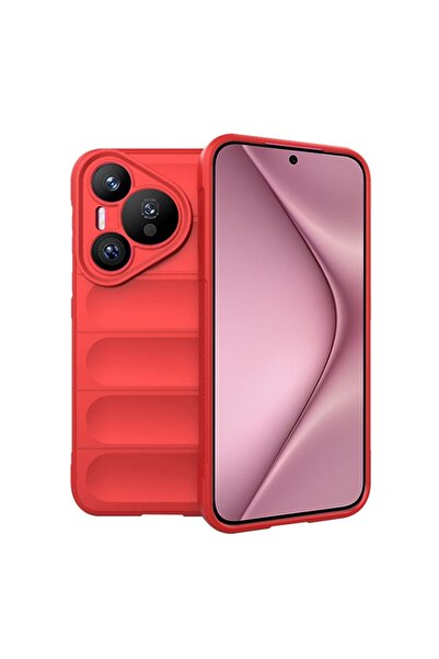 SKYDDAR INNOVATION Case for Huawei Pura 70, Magic Shield, Silicon Mat, sticker set, Red