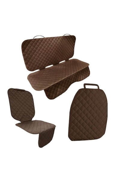 Metru Patrat Set 3 universal car seat covers, quilted, brown, washable, waterproof