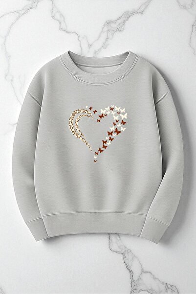 trendypassion Унисекс суитшърт с принт с леопардов мотив и сърце