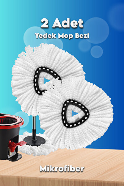 grimorlife Döner Başlıklı Mop Uyumlu Yedek Mop Bezi – Standart Ölçü, Leke Tut...