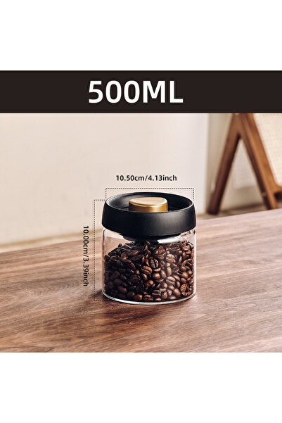 Choice 500ML Vacuum Sealed Jar Coffee Bean Storage Bottle Kitchen Food Grain ...
