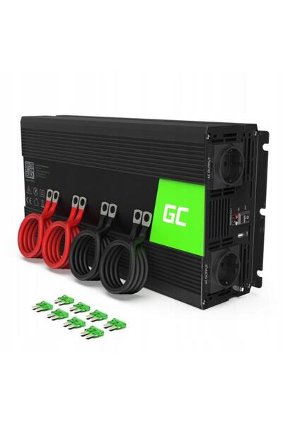 Greencell Invertor de curent Green Cell 2000W/4000W 12V la 230V USB DC AC