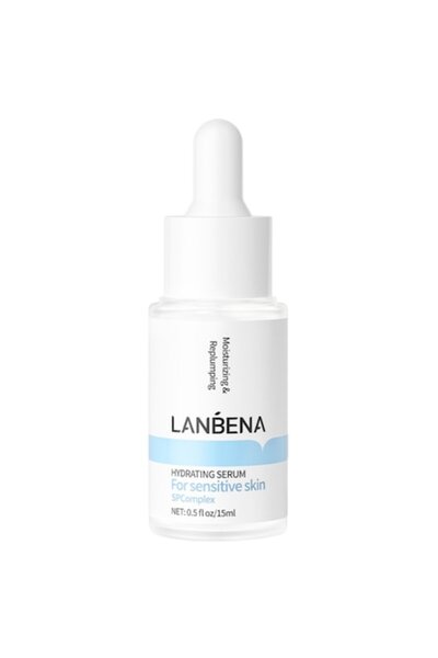 LANBENA Ser facial, Lanbena, cu acid hialuronic, pentru ten sensibil, anti-îm...