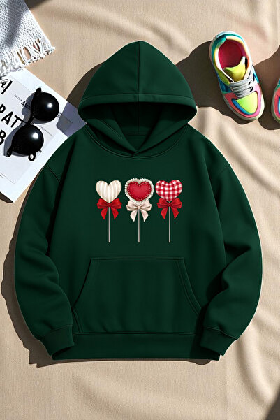 trendypassion Unisex majica sa detaljnim lizalicama u obliku srca Štampano Ov...