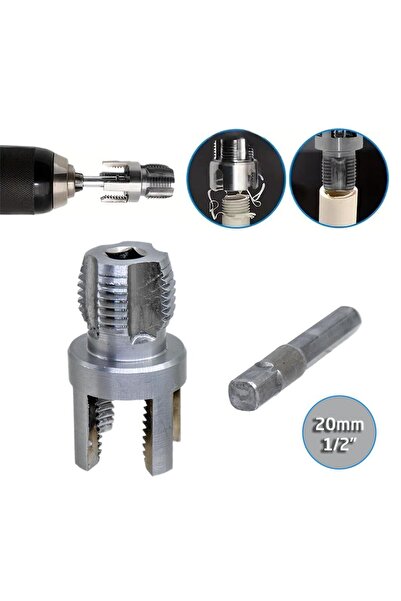 Titi 6423 PVC PPRC Boru İç ve Dış Diş Açma Aparatı 1/2" (20 mm)