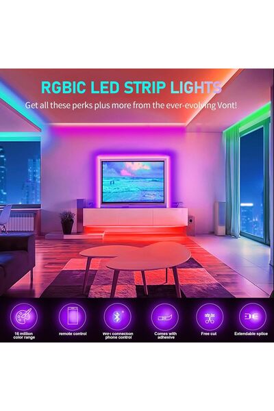 SKY TOUCH SKY-TOUCH LED Strips Lights 5M with Remote, Led Lights Strip Music Sync, Flexible RGB Color Changing