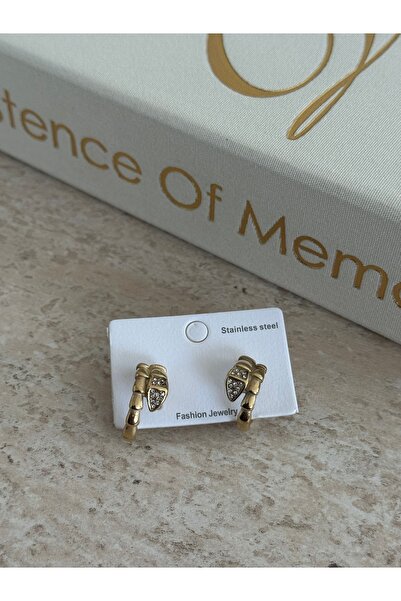 LUXSTONE Marka Modrl Gold Earrings