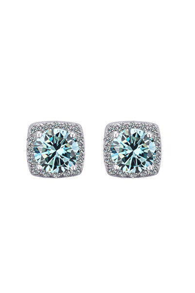 Choice 2 x 1 ct blue JoyceJelly 100% Real Moissanite Diamond Earrings Classic S925 Sterling Silver Stud-Ear