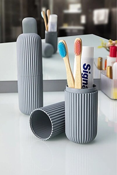 Bayev 1Pc Toothbrush Holder Travel Smart Storage Container Multipurpose Organizer