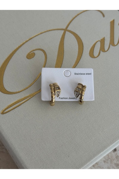 LUXSTONE Marka Modrl Gold Earrings