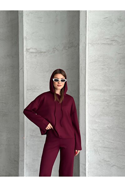 Rabi Shine Women's Modal Fabric Hooded Tracksuit Set