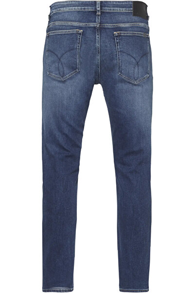 Calvin Klein Slim Straight Erkek Mavi Kot Pantolon
