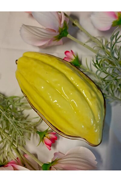 BY.RAYKA PORSELEN El Dekor Cocoa Bean Special Series Porcelain Hand Painting Presentation Plate